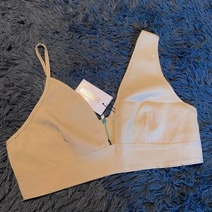 MISSGUIDED Nude Back Zip Bralette